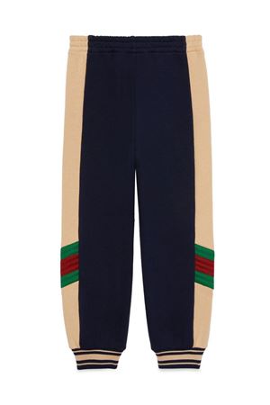 beige cotton track pants GUCCI KIDS | 737423XJFLA4545